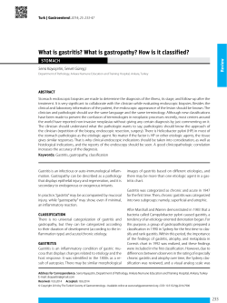 What is gastritis? What is gastropathy? How is it classified? STOMACH iew Rev