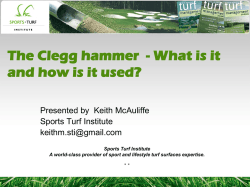 The Clegg hammer  - What is it