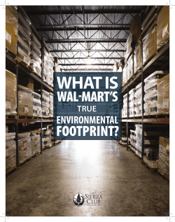 What is Wal-Mart’s Footprint? EnvironmEntal