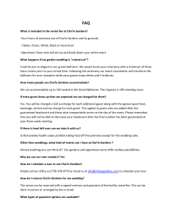 Cha'le Gardens FAQ | Venue Rentals & Weddings