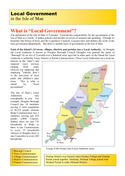 What is “Local Government”? Local Government in the Isle of Man