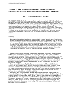 ?  Journal of Humanistic Psychology