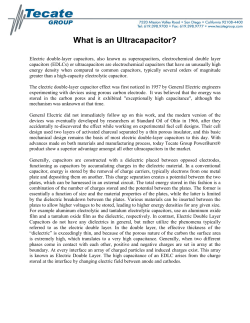 What is an Ultracapacitor?