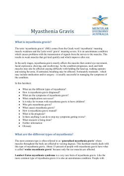 What is myasthenia gravis?