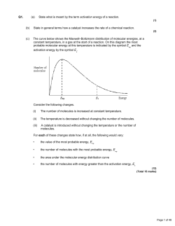 Q1. (b)     State in general terms how... (c)     The curve below shows the...