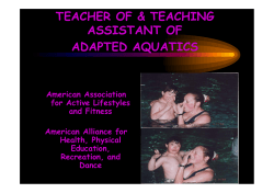 TEACHER OF &amp; TEACHING ASSISTANT OF ADAPTED AQUATICS