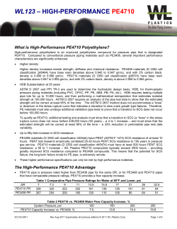 WL123 –  PE4710 What is High-Performance PE4710 Polyethylene?