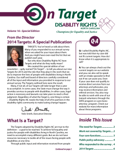 Q A 2014 Targets: A Special Publication From the Director