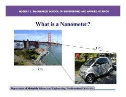 What is a Nanometer? ~ 1 m ~ 1 km