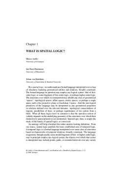 Chapter 1 WHAT IS SPATIAL LOGIC?