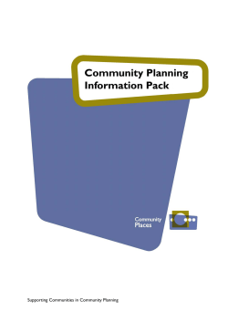 Supporting Communities in Community Planning