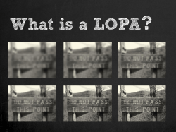 ? What is a LOPA
