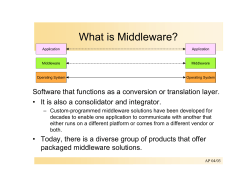 What is Middleware?