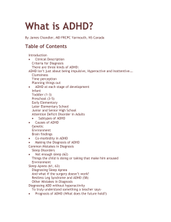 What is ADHD? Table of Contents