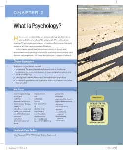 What Is Psychology? H
