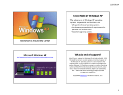 Retirement of Windows XP 2/27/2014