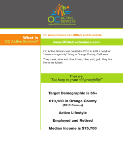 What is OC Active Seniors? www.OCActiveSeniors.com