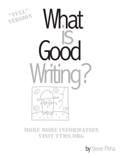 What Good is Writing?