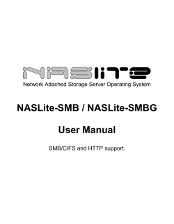 NASLite-SMB / NASLite-SMBG User Manual Network Attached Storage Server Operating System