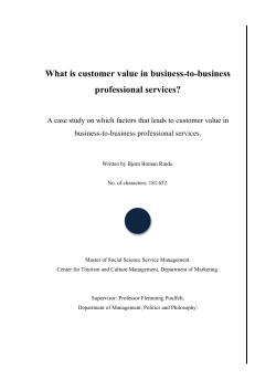 What is customer value in business-to-business professional services?