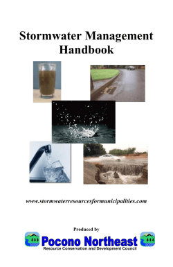 Stormwater Management Handbook www.stormwaterresourcesformunicipalities.com