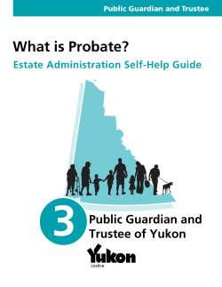 3  What is Probate? Public Guardian and
