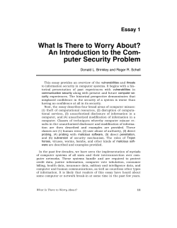 What Is There to Worry About? An Introduction to the Com-