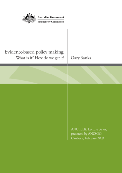Evidence-based policy making: What is it? How do we get it?