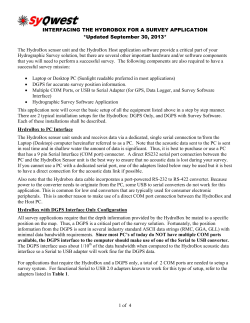 The HydroBox sensor unit and the HydroBox Host application software... Hydrographic Survey solution, but there are several other important hardware... INTERFACING THE HYDROBOX FOR A SURVEY APPLICATION