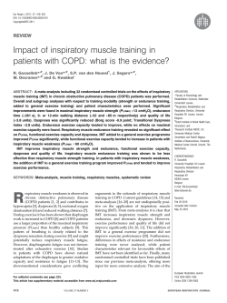 Impact of inspiratory muscle training in REVIEW R. Gosselink*
