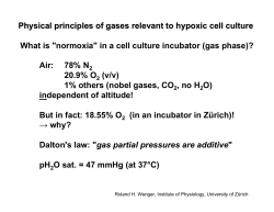 Physical principles of gases relevant to hypoxic cell culture