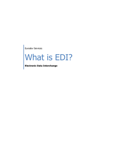 What is EDI?  Eurodev Services Electronic Data Interchange