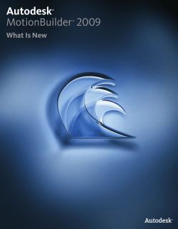 Autodesk MotionBuilder 2009 What Is New