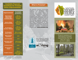 Available Financial Incentives for Firewise Home Improvements: