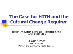 The Case for HITH and the Cultural Change Required