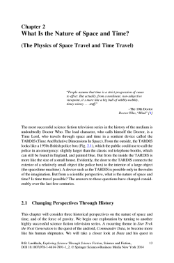 What Is the Nature of Space and Time? Chapter 2