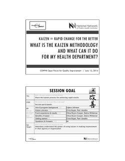 WHAT IS THE KAIZEN METHODOLOGY AND WHAT CAN IT DO