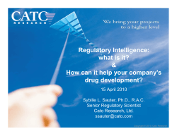 Regulatory Intelligence: what is it? &amp; How can it help your company's