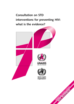 Consultation on STD interventions for preventing HIV: what is the evidence?