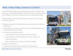 What is West Valley Connector Corridor?