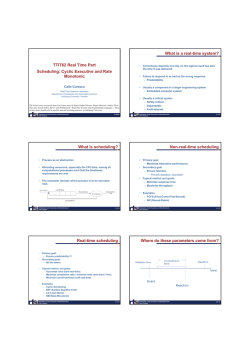 What is a real-time system? TTIT62 Real Time Part Monotonic