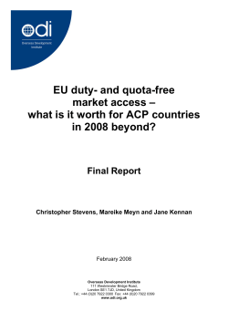 EU duty- and quota-free market access – in 2008 beyond?