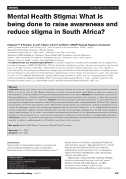 Mental Health Stigma: What is being done to raise awareness and