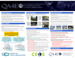 QA4EO Background QA4EO Workshops QA4EO Implementation