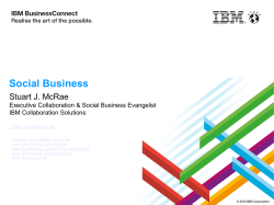 Social Business  Executive Collaboration &amp; Social Business Evangelist IBM Collaboration Solutions