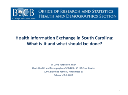 Health Information Exchange in South Carolina: