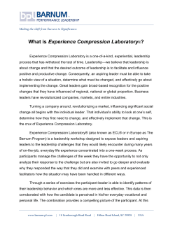 Experience Compression Laboratory ?