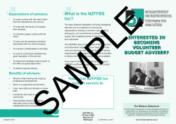 What is the NZFFBS Inc? NEW ZEALAND FEDERATION OF FAMILY BUDGETING SERVICES (INC.)