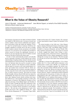 What Is the Value of Obesity Research?