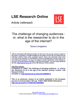 LSE Research Online  The challenge of changing audiences :